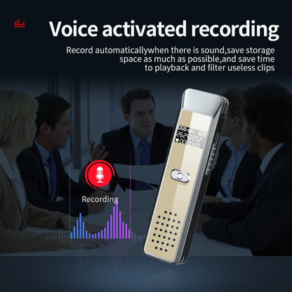 JNN Q7 Mini Portable Voice Recorder with OLED Screen, Memory:4GB(Grey+Gold) - Recording Pen by JNN | Online Shopping UK | buy2fix