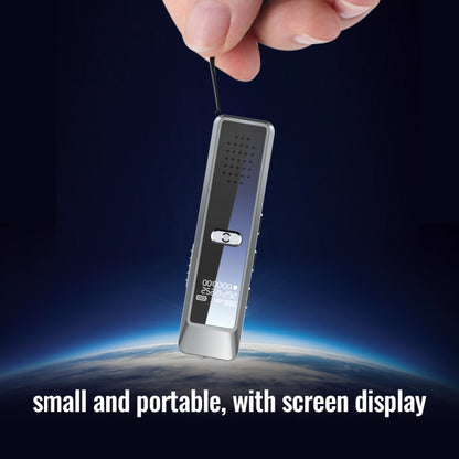 JNN Q7 Mini Portable Voice Recorder with OLED Screen, Memory:8GB(Metal Gray) - Recording Pen by JNN | Online Shopping UK | buy2fix