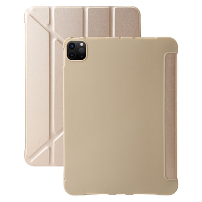 For iPad Pro 11 2024 TPU Deformation Flip Leather Tablet Case with Holder(Gold) - iPad Pro 11 2024 Cases by buy2fix | Online Shopping UK | buy2fix