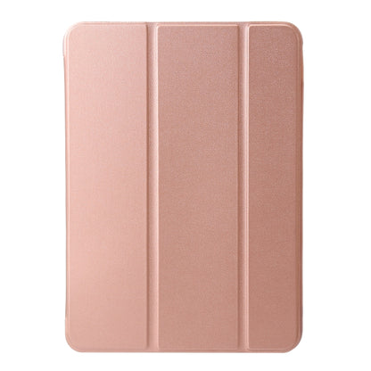 For iPad Air 13 2024 Three-fold Holder Flip Tablet Leather Case(Rose Gold) - iPad Air 13 2024 Cases by buy2fix | Online Shopping UK | buy2fix