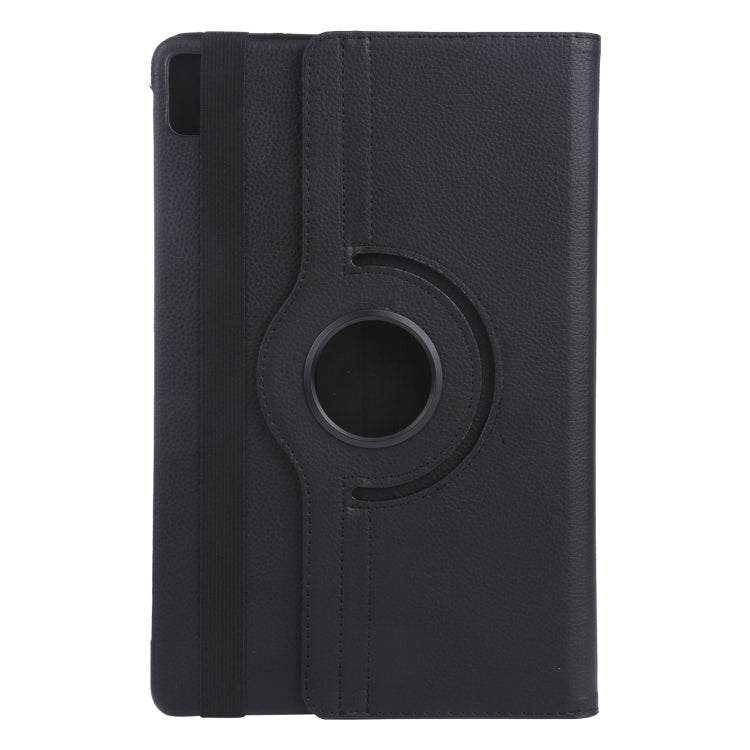 For iPad Air 11 2024 360 Degree Rotation Litchi Texture Leather Tablet Case with Holder(Black) - iPad Air 11 2024 Cases by buy2fix | Online Shopping UK | buy2fix