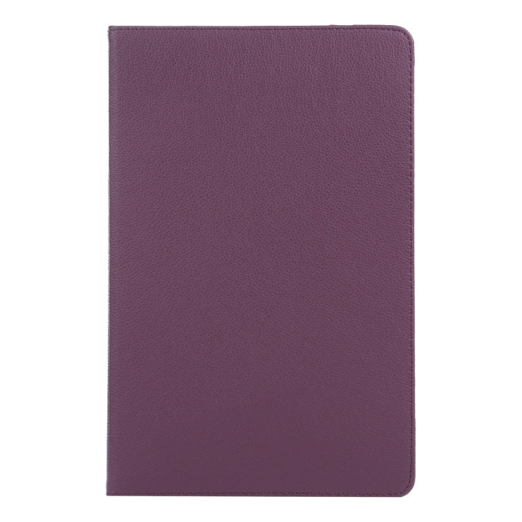 For iPad Pro 11 2024 360 Degree Rotation Litchi Texture Leather Tablet Case with Holder(Purple) - iPad Pro 11 2024 Cases by buy2fix | Online Shopping UK | buy2fix