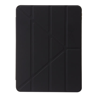 For iPad Air 13 2024 Clear Acrylic Deformation Leather Tablet Case(Black) - iPad Air 13 2024 Cases by buy2fix | Online Shopping UK | buy2fix