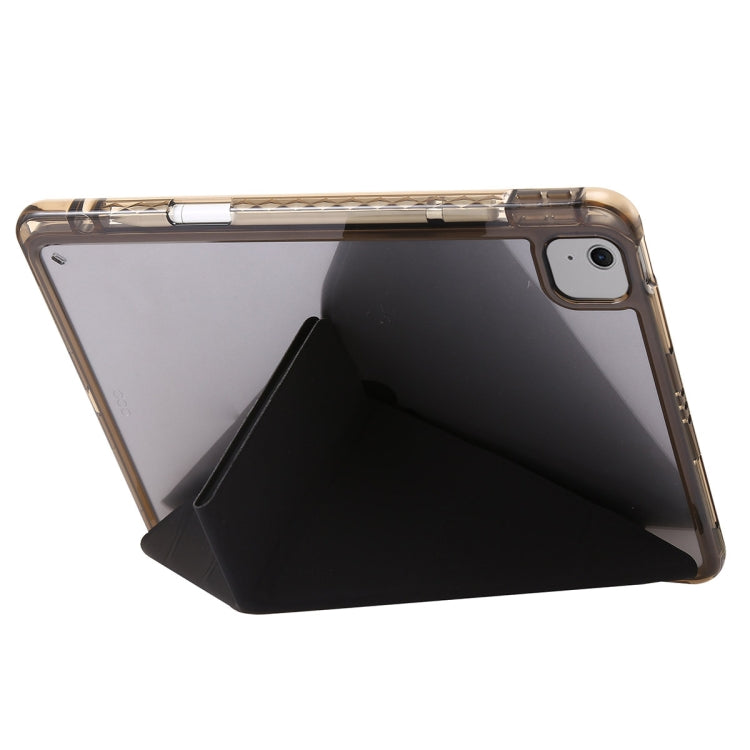 For iPad Air 13 2024 Clear Acrylic Deformation Leather Tablet Case(Black) - iPad Air 13 2024 Cases by buy2fix | Online Shopping UK | buy2fix