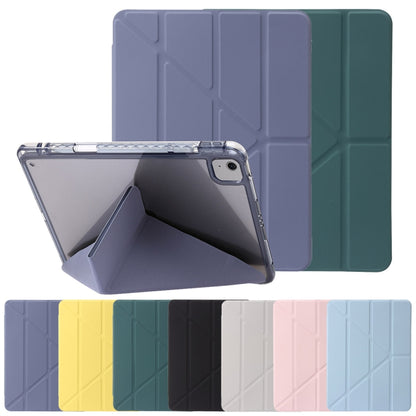 For iPad Air 13 2024 Clear Acrylic Deformation Leather Tablet Case(Black) - iPad Air 13 2024 Cases by buy2fix | Online Shopping UK | buy2fix