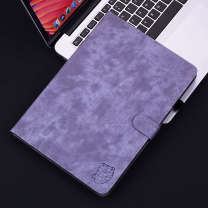 For iPad Pro 11 2024 Embossed Tiger Pattern Leather Tablet Case(Purple) - iPad Pro 11 2024 Cases by buy2fix | Online Shopping UK | buy2fix