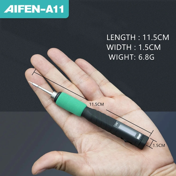 Aifen A11 Portable USB Charging Soldering Station with C210 Handle, EU Plug - Soldering Iron Set by buy2fix | Online Shopping UK | buy2fix