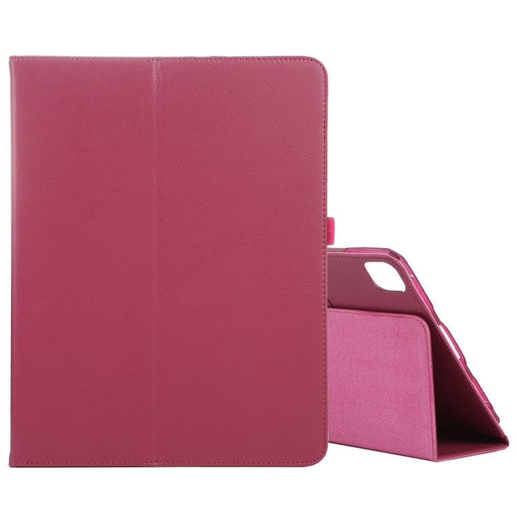 For iPad Pro 13 2024 Litchi Texture Solid Color Leather Tablet Case(Rose Red) - iPad Pro 13 2024 Cases by buy2fix | Online Shopping UK | buy2fix