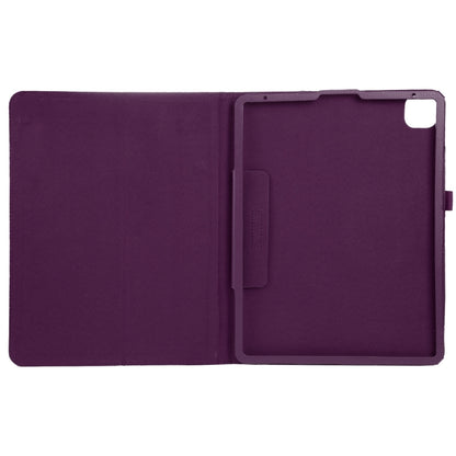 For iPad Pro 13 2024 Litchi Texture Solid Color Leather Tablet Case(Purple) - iPad Pro 13 2024 Cases by buy2fix | Online Shopping UK | buy2fix