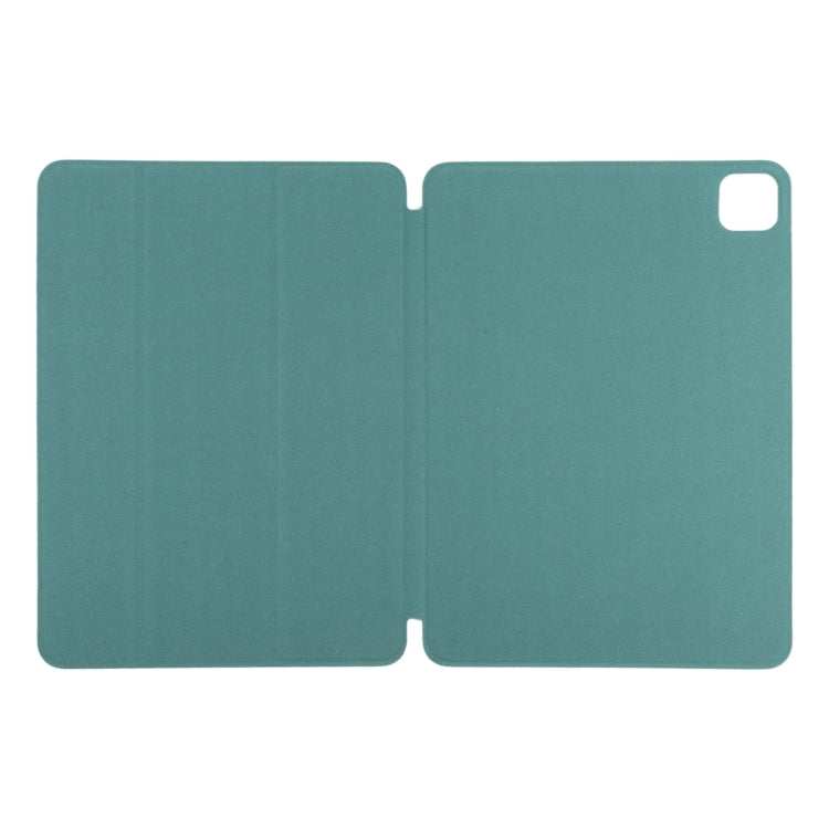 For iPad Pro 11 2024 Double-sided Clip Non-buckle Magnetic PU Smart Tablet Case(Green) - iPad Pro 11 2024 Cases by buy2fix | Online Shopping UK | buy2fix