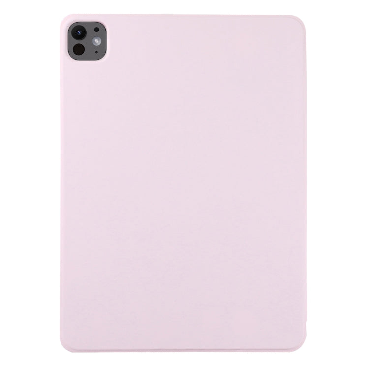 For iPad Pro 11 2024 Double-sided Clip Non-buckle Magnetic PU Smart Tablet Case(Pink) - iPad Pro 11 2024 Cases by buy2fix | Online Shopping UK | buy2fix