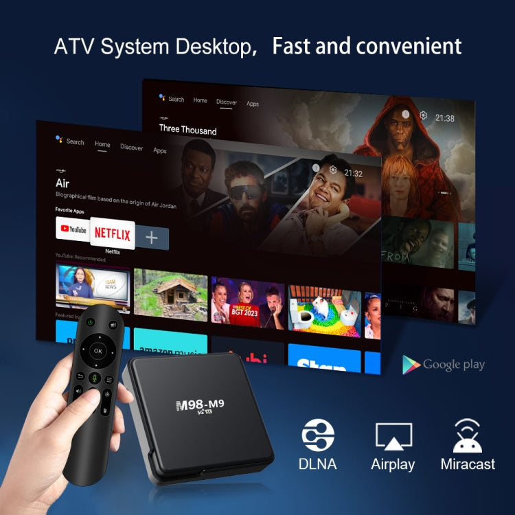 M98-M9 Quad-core ARM Cortex-A53 WiFi Bluetooth 4K HD Android TV Box, RAM:2GB+8GB(AU Plug) - Allwinner H3 by buy2fix | Online Shopping UK | buy2fix