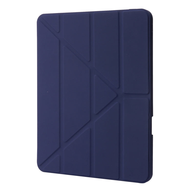 For iPad Pro 11 2024 Deformation Transparent Acrylic Leather Tablet Case(Dark Blue) - iPad Pro 11 2024 Cases by buy2fix | Online Shopping UK | buy2fix