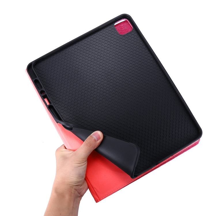 For iPad Pro 13 2024 Fabric Leather Tablet Case(Red) - iPad Pro 13 2024 Cases by buy2fix | Online Shopping UK | buy2fix