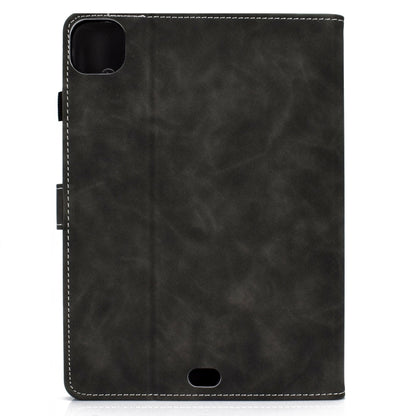 For iPad Pro 11 2024 Cowhide Texture Tablet Leather Smart Case(Grey) - iPad Pro 11 2024 Cases by buy2fix | Online Shopping UK | buy2fix