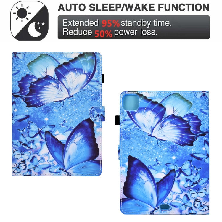 For iPad Pro 11 2024 Painted Stitching Smart Leather Tablet Case(Butterflies) - iPad Pro 11 2024 Cases by buy2fix | Online Shopping UK | buy2fix