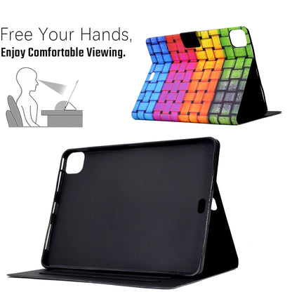 For iPad Pro 11 2024 Colored Drawing Smart Leather Tablet Case(Braided Belt) - iPad Pro 11 2024 Cases by buy2fix | Online Shopping UK | buy2fix