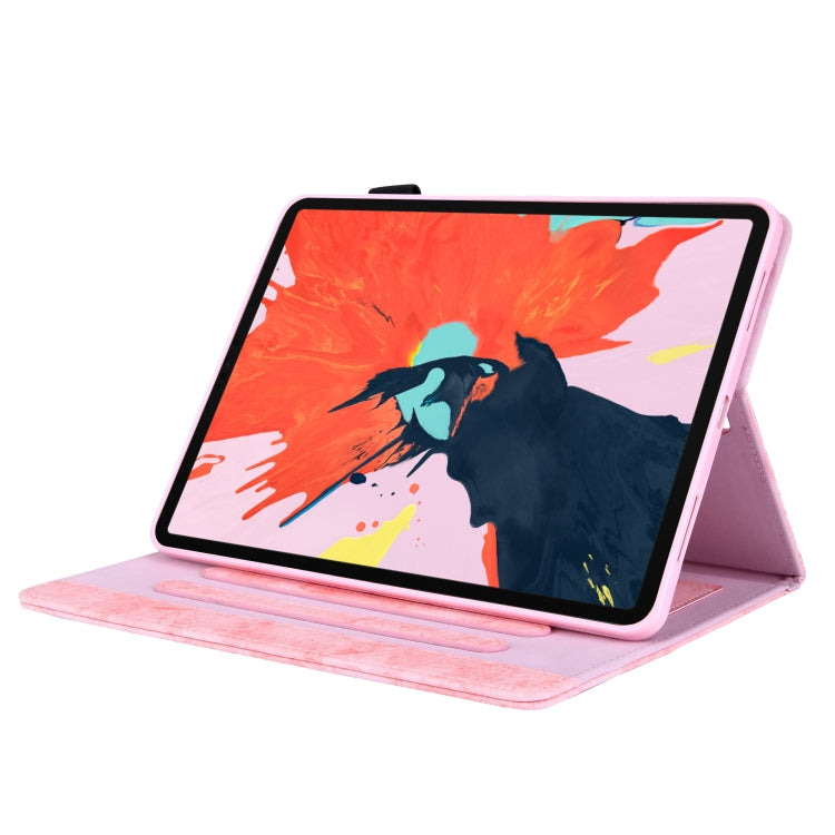 For iPad Pro 11 2024 Cloth Texture Leather Tablet Case(Pink) - iPad Pro 11 2024 Cases by buy2fix | Online Shopping UK | buy2fix