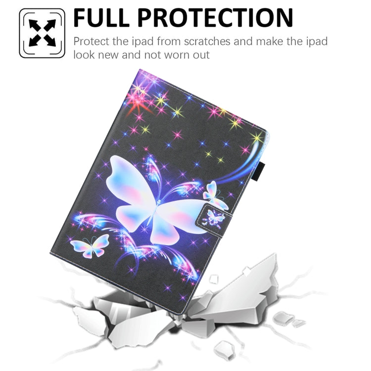 For iPad Pro 11 2024 Colored Drawing Leather Smart Tablet Case(Big Color Butterfly) - iPad Pro 11 2024 Cases by buy2fix | Online Shopping UK | buy2fix