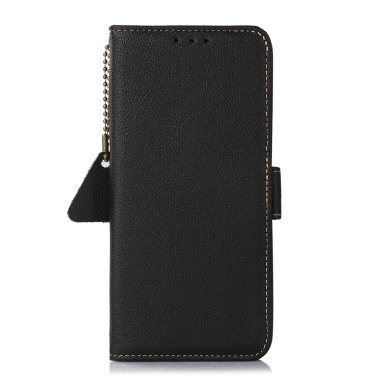 For iPhone 16 Pro Side-Magnetic TJ Genuine Leather RFID Phone Case(Black) - iPhone 16 Pro Cases by buy2fix | Online Shopping UK | buy2fix