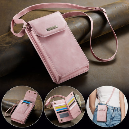 CaseMe Me40 Vertical Multifunctional Shoulder Crossbody Phone Bag(Pink) -  by CaseMe | Online Shopping UK | buy2fix