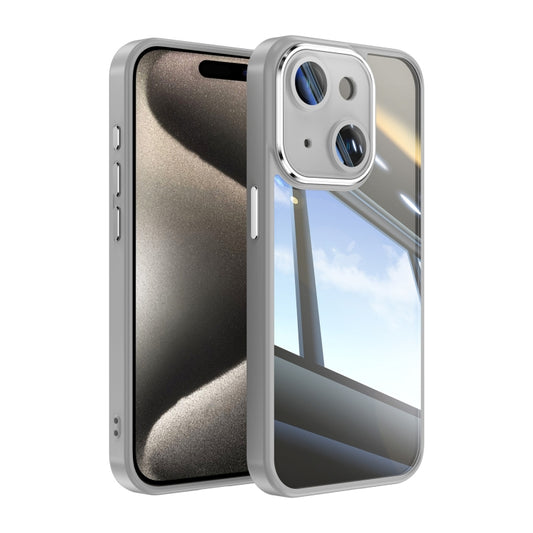 For iPhone 14 Acrylic Hybrid TPU Armor Shockproof Phone Case(Grey) - iPhone 14 Cases by buy2fix | Online Shopping UK | buy2fix