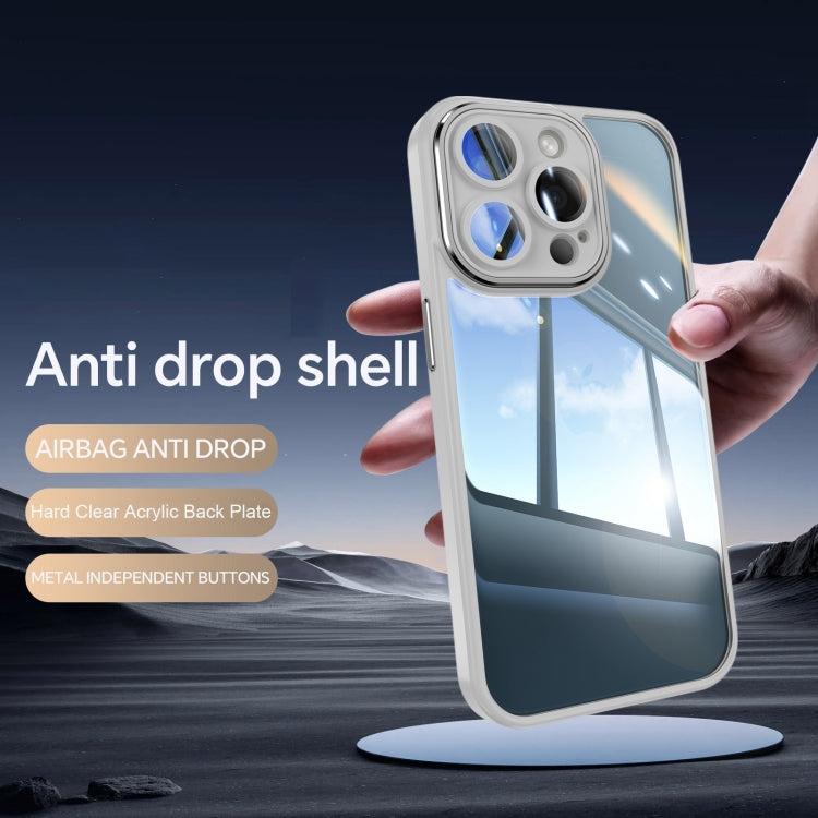 For iPhone 16 Pro Max Acrylic Hybrid TPU Armor Shockproof Phone Case(Grey) - iPhone 16 Pro Max Cases by buy2fix | Online Shopping UK | buy2fix