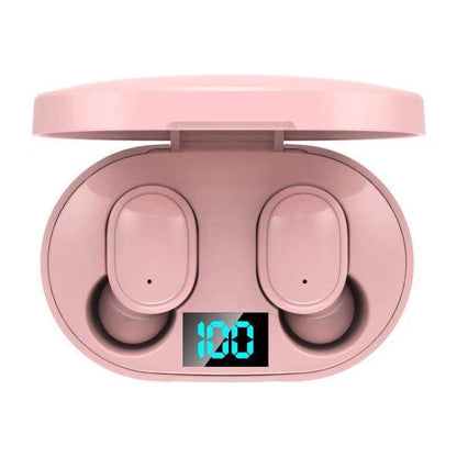 E6S LED Display TWS Wireless Bluetooth Earphone(Pink) - TWS Earphone by buy2fix | Online Shopping UK | buy2fix