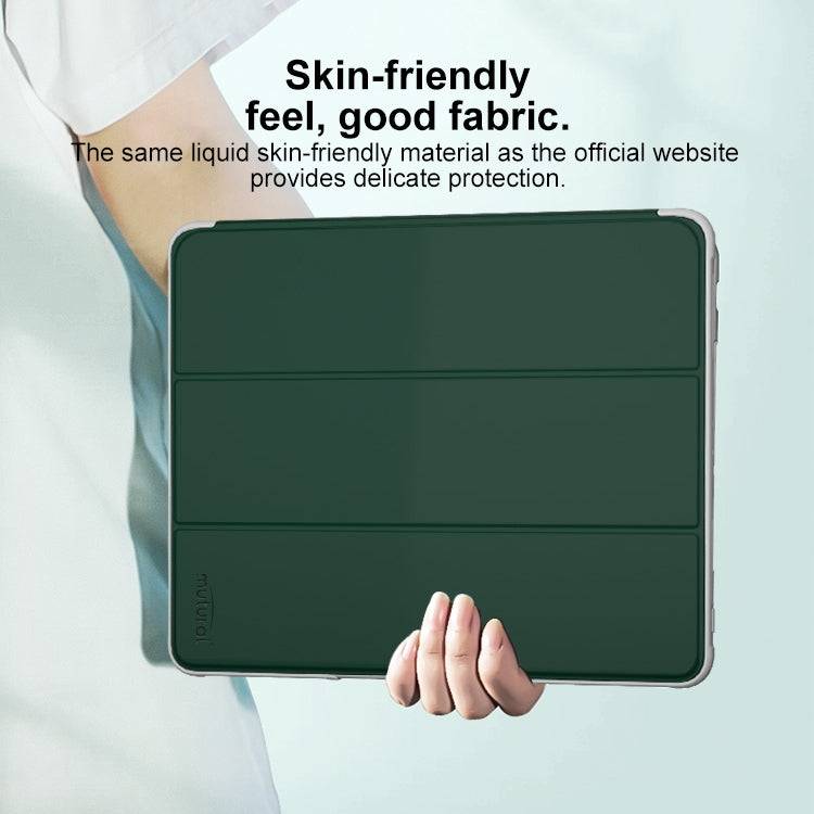 For iPad Air 13 2025 / 2024 Mutural PC Hybrid TPU Leather Smart Tablet Case(Dark Green) - iPad Air 13 2025 / 2024 Cases by Mutural | Online Shopping UK | buy2fix