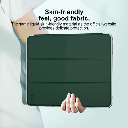 For iPad Air 13 2024 Mutural PC Hybrid TPU Leather Smart Tablet Case(Dark Green) - iPad Air 13 2024 Cases by Mutural | Online Shopping UK | buy2fix