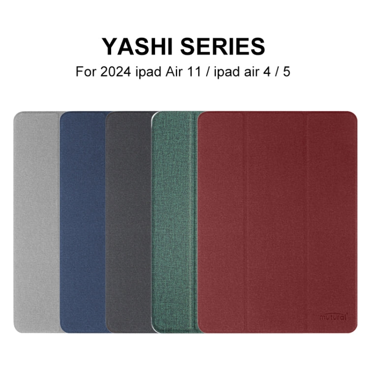 For iPad Pro 13 2024 Mutural YASHI Series Tablet Leather Smart Case(Grey) - iPad Pro 13 2024 Cases by Mutural | Online Shopping UK | buy2fix