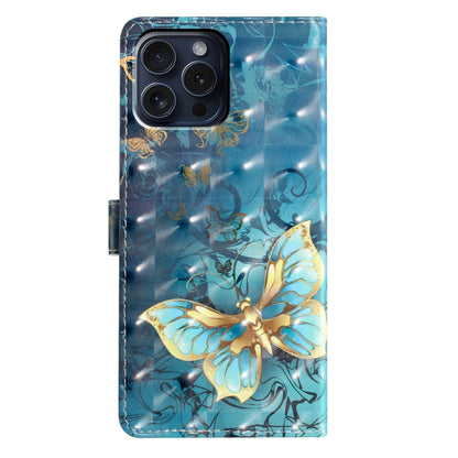 For iPhone 16 Pro Max 3D Pattern Leather Phone Case(3D Butterfly) - iPhone 16 Pro Max Cases by buy2fix | Online Shopping UK | buy2fix