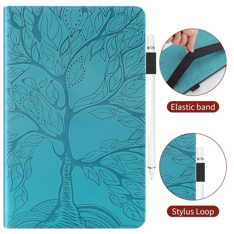 For iPad Pro 11 2024 Tree Life Series Embossed Smart Leather Tablet Case(Lake Blue) - iPad Pro 11 2024 Cases by buy2fix | Online Shopping UK | buy2fix