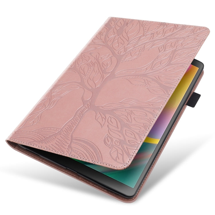 For iPad Pro 11 2024 Tree Life Series Embossed Smart Leather Tablet Case(Rose Gold) - iPad Pro 11 2024 Cases by buy2fix | Online Shopping UK | buy2fix