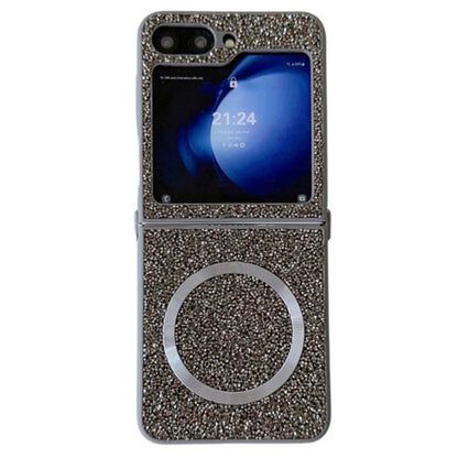 For Samsung Galaxy Z Flip5 Glitter MagSafe PC Phone Case(Silver) - Galaxy Z Flip5 Cases by buy2fix | Online Shopping UK | buy2fix
