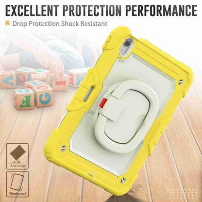 For iPad Air 11 2024 Handle Silicone Hydric PC Tablet Case with Shoulder Strap(Yellow) - iPad Air 11 2024 Cases by buy2fix | Online Shopping UK | buy2fix