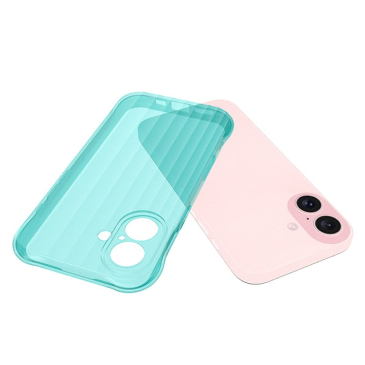 For iPhone 16 Plus Water Ripple Fine Hole TPU Phone Case(Light Blue) - iPhone 16 Plus Cases by buy2fix | Online Shopping UK | buy2fix