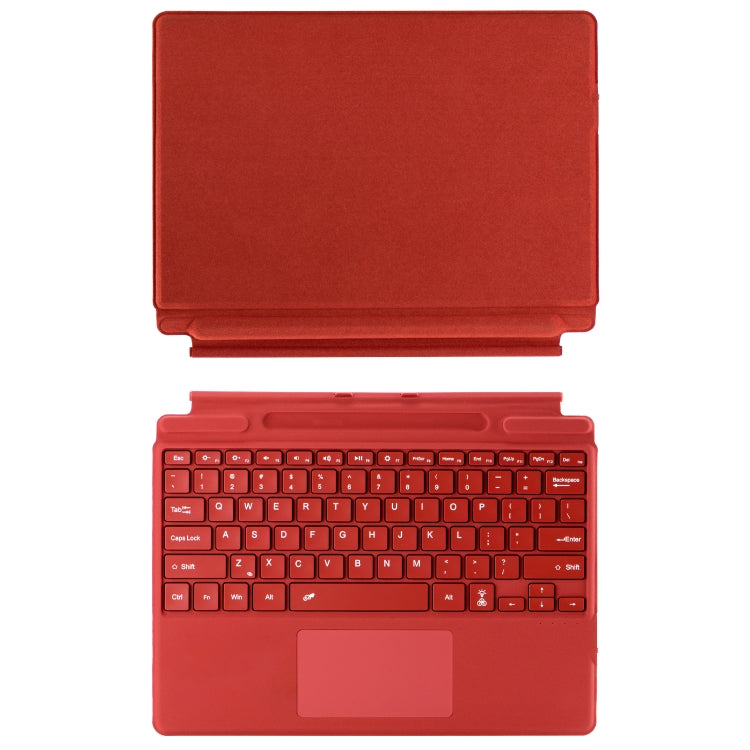 For Microsoft Surface Pro 10 / Pro 9 2089D Backlight Wireless Bluetooth Keyboard Leather Case with Touchpad(Wine Red) - Wireless Keyboard by buy2fix | Online Shopping UK | buy2fix