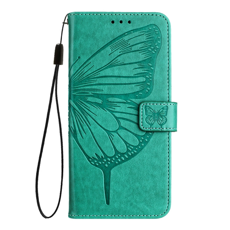 For Blackview Shark 8 Embossed Butterfly Leather Phone Case(Green) - More Brand by buy2fix | Online Shopping UK | buy2fix