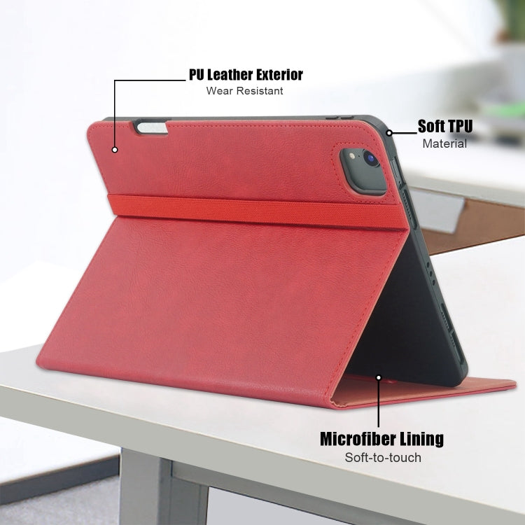 For iPad Air 11 2024 / Pro 11 2022 Front Stand Smart TPU Leather Tablet Case(Red) - iPad Air 11 2024 Cases by buy2fix | Online Shopping UK | buy2fix