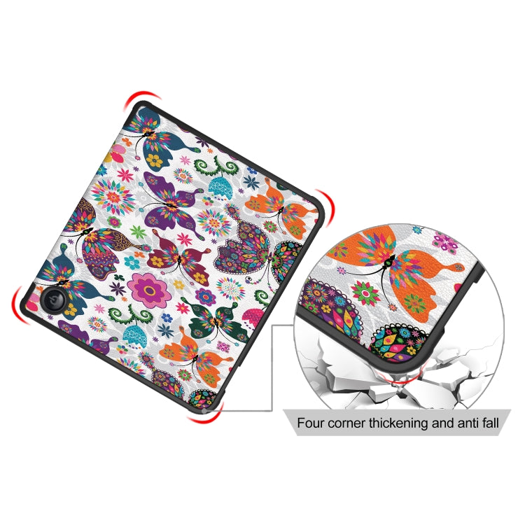 For Kobo Libra Colour 2024 Solid Color Deformation TPU Leather Smart Tablet Case(Butterflies) - Others by buy2fix | Online Shopping UK | buy2fix