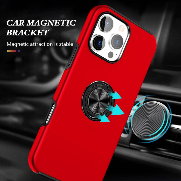 For iPhone 16 Pro Max Magnetic Ring Holder Phone Case(Red) - iPhone 16 Pro Max Cases by buy2fix | Online Shopping UK | buy2fix