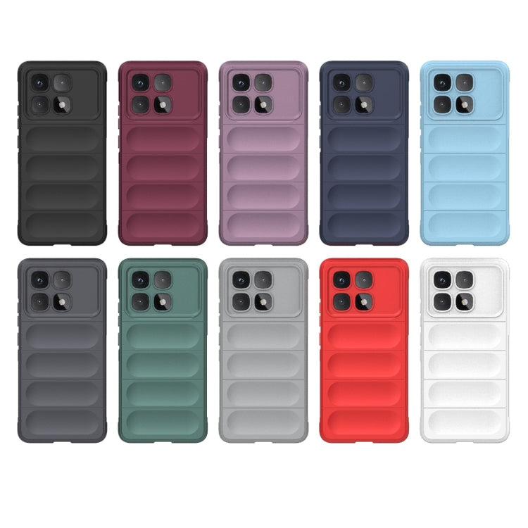 For Redmi K70 Ultra Global Magic Shield TPU + Flannel Phone Case(Grey) - Xiaomi Cases by buy2fix | Online Shopping UK | buy2fix