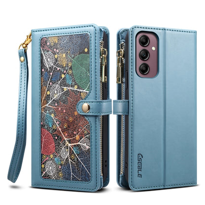 For Samsung Galaxy S25 5G ESEBLE Star Series Lanyard Zipper Wallet RFID Leather Case(Blue) - Galaxy S25 5G Cases by ESEBLE | Online Shopping UK | buy2fix