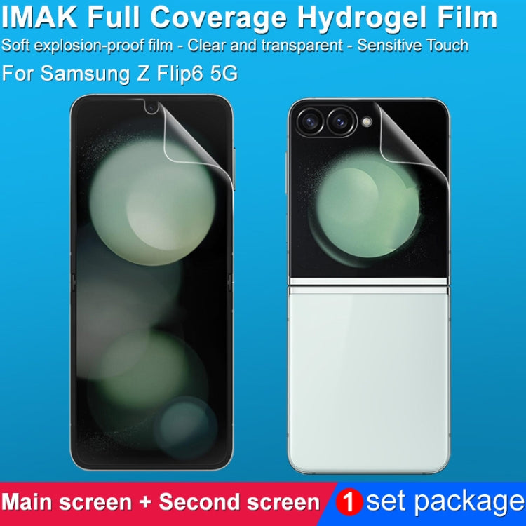 For Samsung Galaxy Z Flip6 1 Sets imak  Curved Full Screen Hydrogel Film (Outer Screen + Inner Screen) - Galaxy Z Flip6 5G Tempered Glass by imak | Online Shopping UK | buy2fix