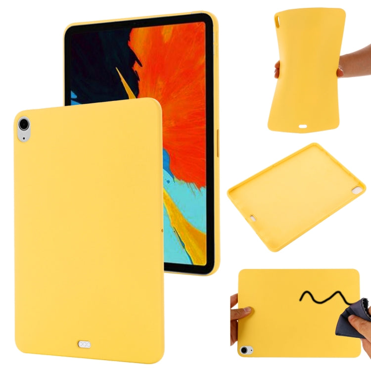 For iPad Air 13 2024 Pure Color Liquid Silicone Shockproof Tablet Case(Yellow) - iPad Air 13 2024 Cases by buy2fix | Online Shopping UK | buy2fix