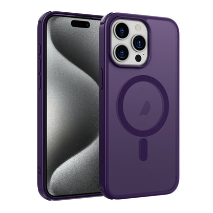 For iPhone 15 Pro Colorful MagSafe PC + TPU Phone Case(Purple) - iPhone 15 Pro Cases by buy2fix | Online Shopping UK | buy2fix