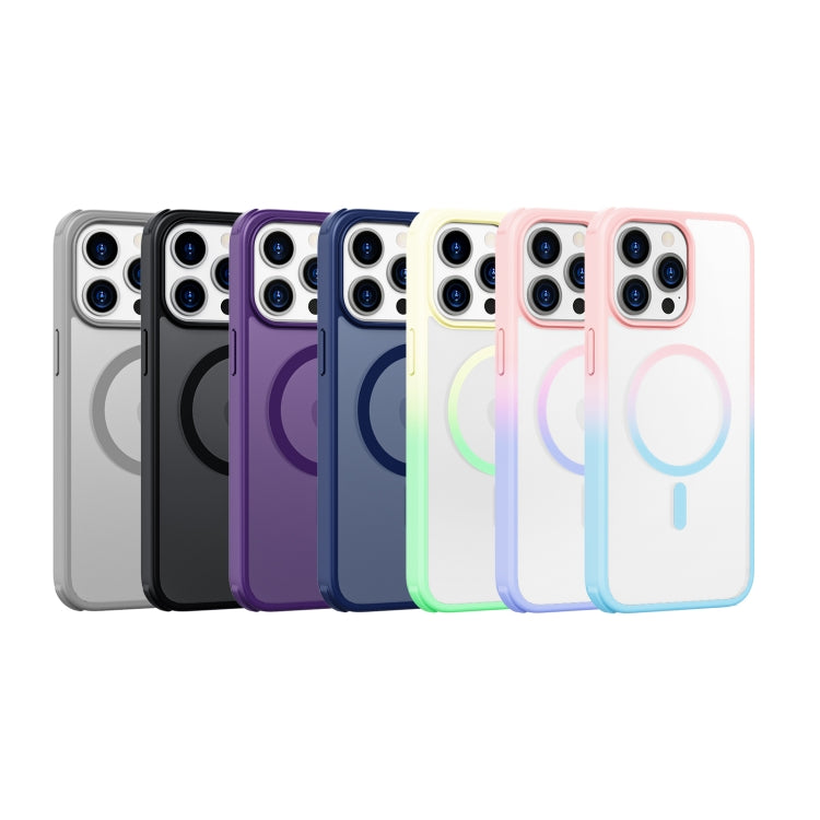 For iPhone 15 Pro Colorful MagSafe PC + TPU Phone Case(Purple) - iPhone 15 Pro Cases by buy2fix | Online Shopping UK | buy2fix