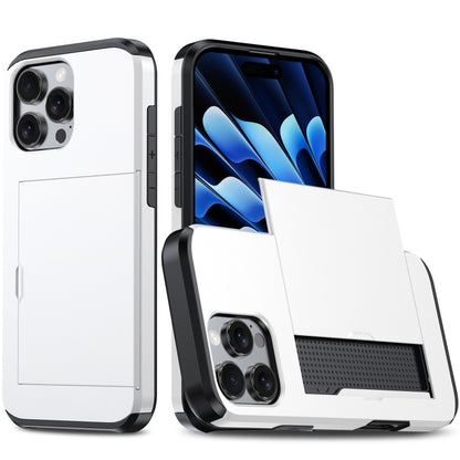 For iPhone 16 Pro Max Shockproof Armor Phone Case with Card Slot(White) - iPhone 16 Pro Max Cases by buy2fix | Online Shopping UK | buy2fix