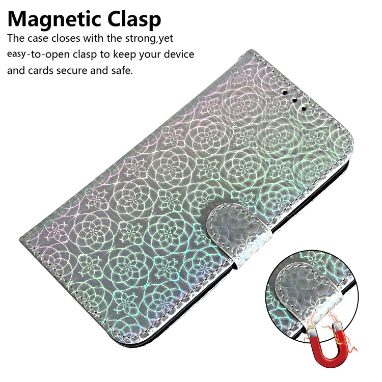 For Xiaomi Redmi K70 / K70 Pro Colorful Magnetic Buckle Leather Phone Case(Silver) - K70 Cases by buy2fix | Online Shopping UK | buy2fix